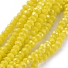 Electroplate Glass Beads Strands GLAA-F079-FR15-1