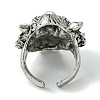 Dragon Alloy Open Cuff Rings for Men RJEW-K275-38B-AS-3