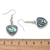 Abalone Shell/Paua Shell Dangle Earrings EJEW-F147-A-5