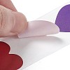 8 Colors Paper Heart Sticker Rolls STIC-E001-06-4