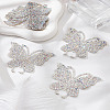 6Pcs Rhinestone Hot Melt Adhesive On The Back Appliques DIY-LP0001-60-1