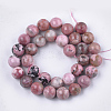 Natural Rhodonite Beads Strands G-S333-12mm-029-2