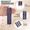 3Pcs Vintage Polyester Ribbon Keychain KEYC-TAC00048-5