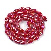 Opaque Solid Color Electroplate Glass Beads Strands LS-EGLA-N013-P6mm-B07-2