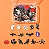 60Pcs 15 Styles Halloween Theme Alloy Enamel Pendants FIND-FS0002-89-8