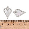 Brass Micro Pave Clear Cubic Zirconia Pendants KK-A207-03P-3