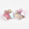 Faceted K9 Glass Charms EGLA-P026-F-3
