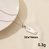 Stylish Stainless Steel Coffin Pendant Necklace for Women GL2077-9-1