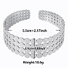 Non-Tarnish Vintage Texture 304 Stainless Steel Cuff Bangles for Women FY0888-1-1