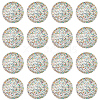 50Pcs Flat Round Glitter Powder Transparent Acrylic Loose Leaf Ring Round Binder Discs DIY-CP0012-15-6