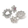 Rack Plating Brass with Cubic Zirconia Stud Earrings Finding KK-Z085-15P-2