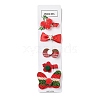 Christmas Theme Cloth Felt Fabric Alligator Hair Clip OHAR-R100-01F-2