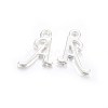 Silver Color Plated Alloy Letter Pendants PALLOY-J718-01S-A-1