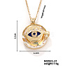 Vintage Sparkling Rhinestone Evil Eye Pendant Necklaces YZ2067-2-1