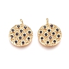 Brass Micro Pave Cubic Zirconia Pendants KK-D156-05G-B-1