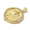 Brass Micro Pave Cubic Zirconia  Pendants KK-U027-19G-2