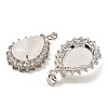 Natural Quartz Crystal & Rhinestone Pendants G-K338-31P-13-2