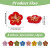 14Pcs 7 Colors Flower Handmade Wool Felt Ornament Accessories FIND-CA0010-13-2