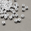 Large Hole Acrylic Letter European Beads LS-SACR-Q103-6mm-01U-1