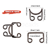 CHGCRAFT 16sets Alloy Buckles FIND-CA0008-39B-2