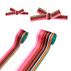 2Rolls 2 Styles Stripe Pattern Printed Polyester Grosgrain Ribbon OCOR-TA0001-37O-2