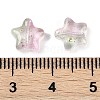 Transparent Spray Painted Glass Beads X-GLAA-NH0003-01-4