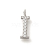 304 Stainless Steel Micro Pave Cubic Zirconia Pendants STAS-H228-06P-I-1