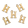 304 Stainless Steel Alphabet Charms STAS-H122-H-AB-2