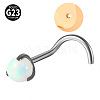 G23 Titanium & Imitation Opal Fishtail Nose Rings WG62851-15-1