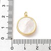 Brass Micro Pave Clear Cubic Zirconia Pendants CU-CBA03AF-06D-G-3