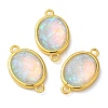 Synthetic Opal Connector Charms KK-S370-03G-01-1