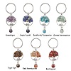 7Pcs 7 Styles Gemstone Keychains KEYC-JKC00769-1