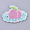 Peach with Flower Appliques DIY-S041-048-1