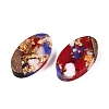 Transparent Resin and Walnut Wood Pendants RESI-T057-03F-3