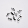 Non-Tarnish 304 Stainless Steel Ribbon Crimp Ends X-STAS-S112-001E-P-2