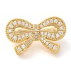 Brass Micro Pave Clear Cubic Zirconia Fold Over Clasps LS-KK-G505-29G-1