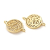 Rack Plating Brass Micro Pave Clear Cubic Zirconia Elephant Connector Charms KK-C084-30G-02-2