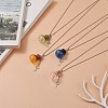 4Pcs 4 Color Lucky Bag Shape Glass Cork Bottles Pendant Necklaces Set NJEW-TA00067-2