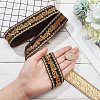 Ethnic Embroidery Polyester Flat Ribbons OCOR-WH0060-38D-3