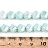 Anti-Tarnish Electroplate Glass Beads Strands GLAA-T025-8mm-14D-4