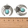 Tibetan Style Alloy Pave Imitation Turquoise Pendants FIND-NH0001-05AS-3