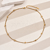 Stainless Steel Simple Round Beads Twisted Chain Fashionable Versatile Necklaces PL9617-5