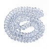 Electroplate Transparent Glass Beads Strands EGLA-N002-37-F04-2