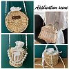 Round Natural Rattan Wicker DIY-WH0304-632-5