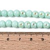 Electroplate Opaque Glass Beads Strands EGLA-Q132-6MM-01C-11-4