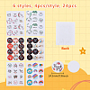 24Pcs 6 Styles Thank You Theme Round Paper Stickers DIY-GA0007-46-2