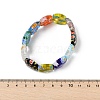 Handmade Millefiori Glass Beads Stretch Bracelets for Women BJEW-Q033-01A-5