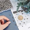  1050Pcs 5 Styles Round 304 & 316 Surgical Stainless Steel Spacer Beads STAS-NB0001-52-4