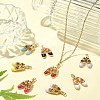 16pcs 8 Colors Zinc Alloy Enamel Pendants PALLOY-CJ0001-144-6