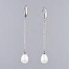 Shell Pearl Dangle Earrings EJEW-JE03498-2
